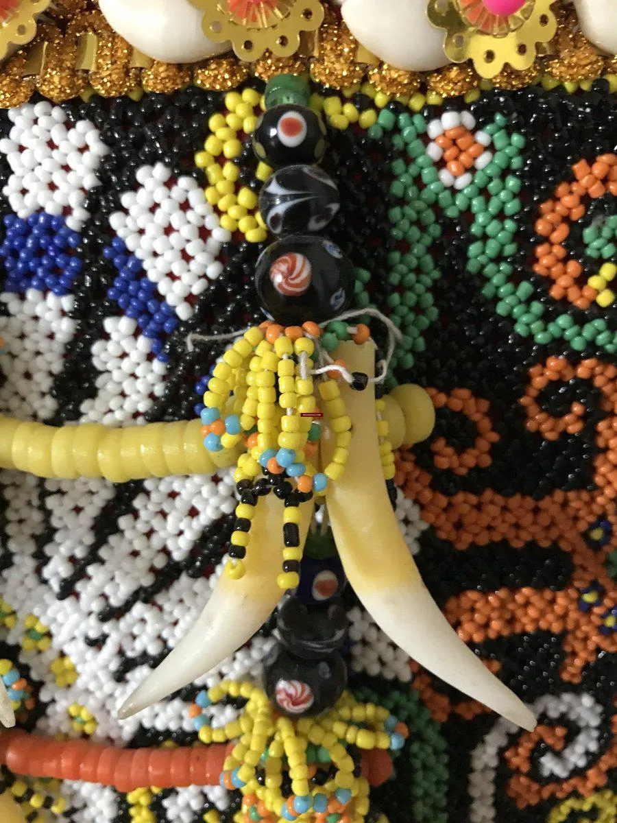 1106  SOLD - Elaborate Beaded Dayak Baby Carrier from Borneo