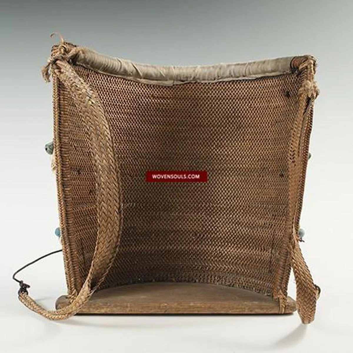 1313 Antique Dayak Beaded Basket Baby Carrier