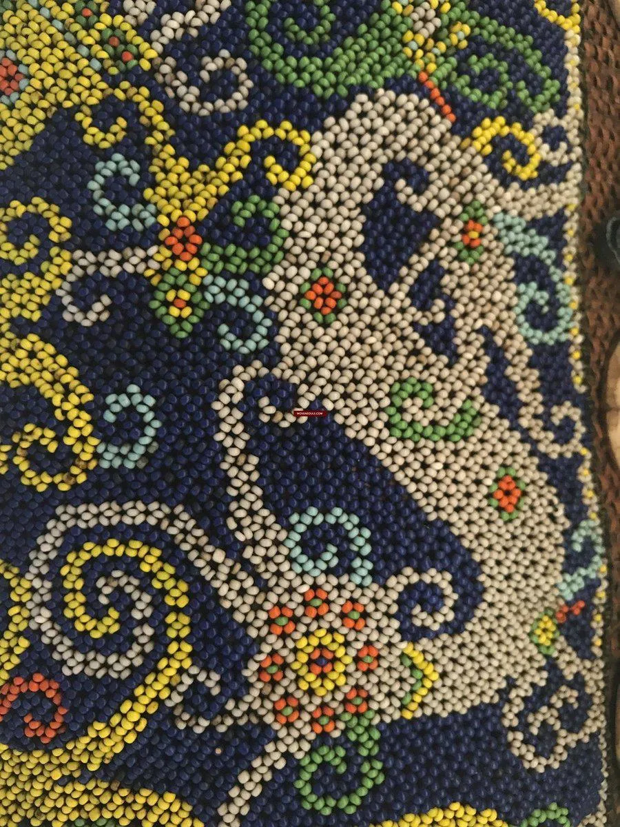 1313 Antique Dayak Beaded Basket Baby Carrier