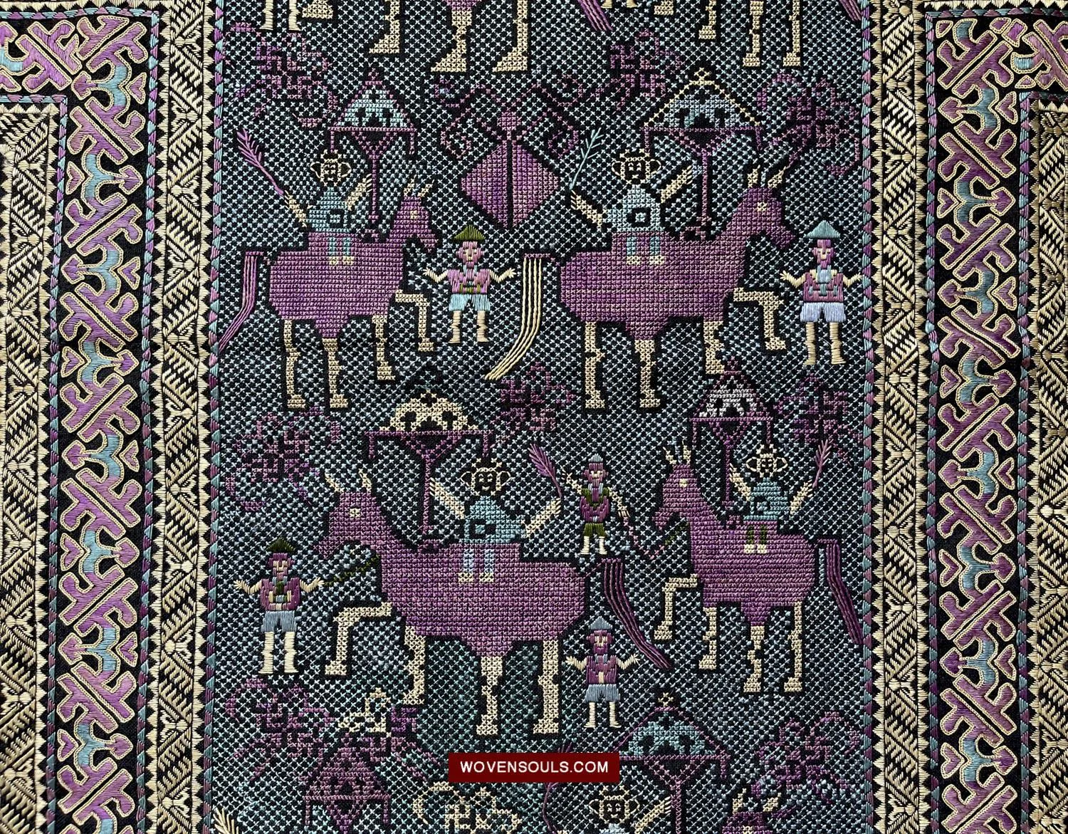 1618 SOLD Rare Vintage Baby Carrier with Figures