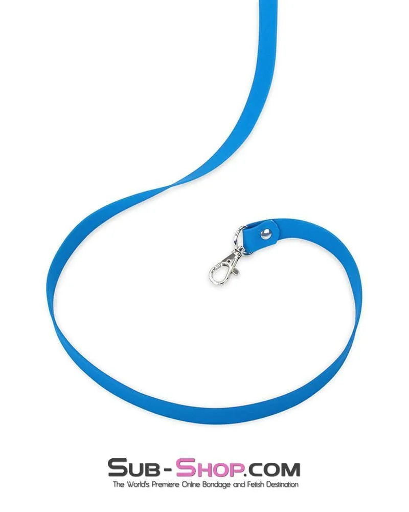 1718MQ      Tantric Blue Vegan Leather Long Leash - MEGA Deal