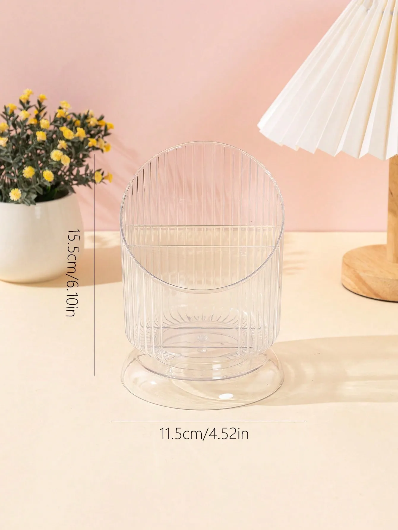 1pc ABS Clear Makeup Brush Storage Bucket