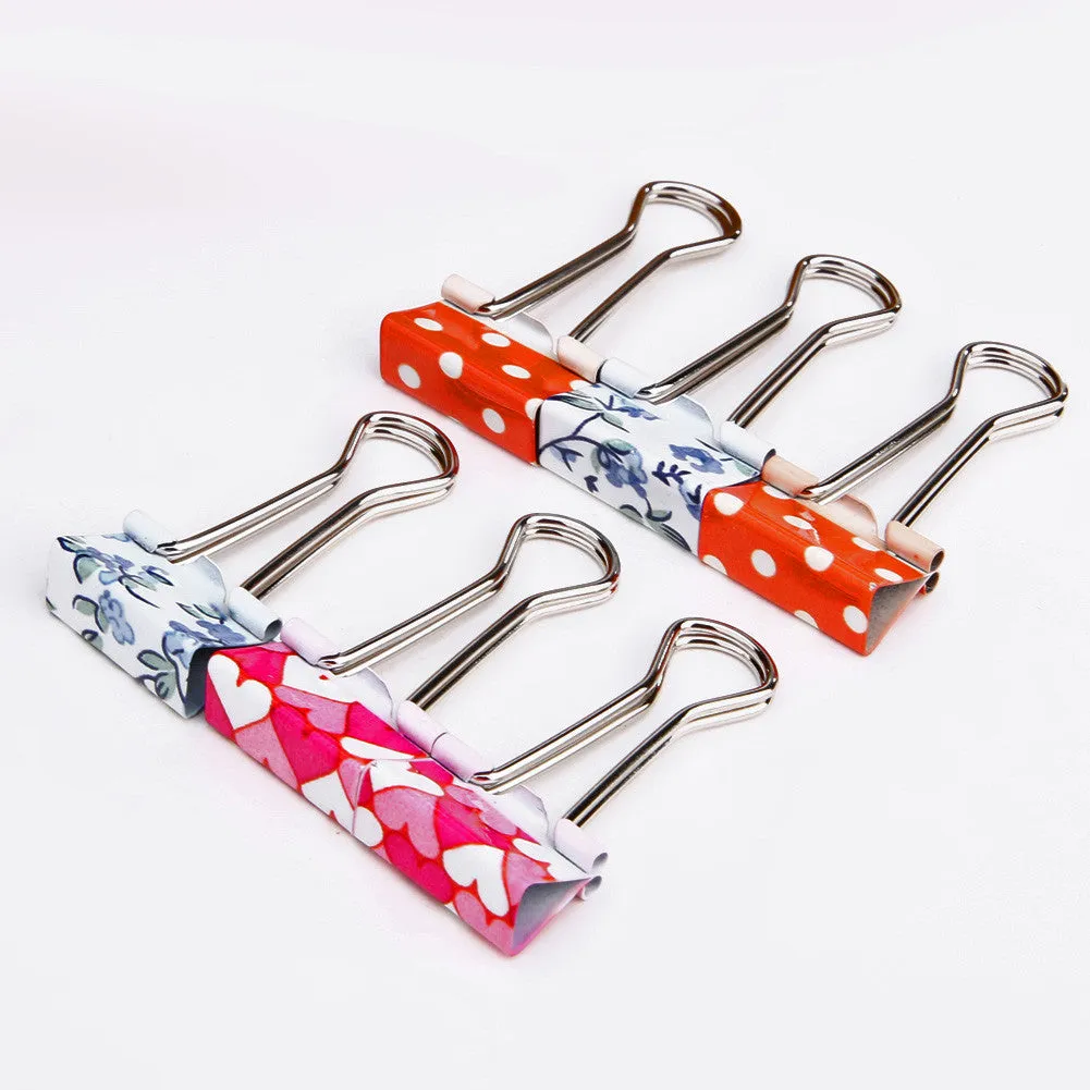 24pcs Colorful Metal Binder Clips Note Letter Paper File Document Folder