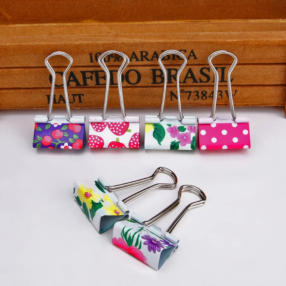 24pcs Colorful Metal Binder Clips Note Letter Paper File Document Folder