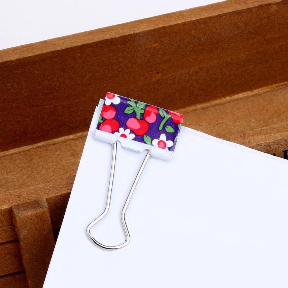 24pcs Colorful Metal Binder Clips Note Letter Paper File Document Folder