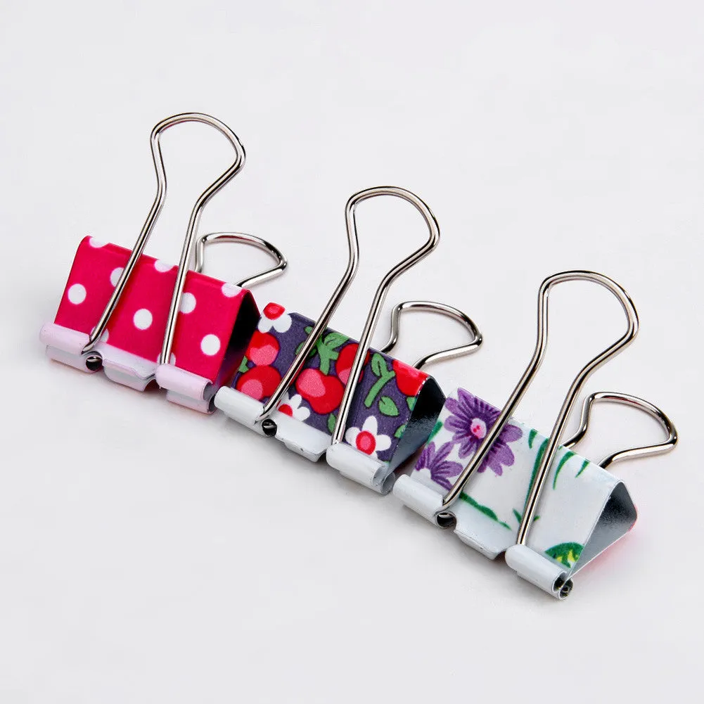24pcs Colorful Metal Binder Clips Note Letter Paper File Document Folder