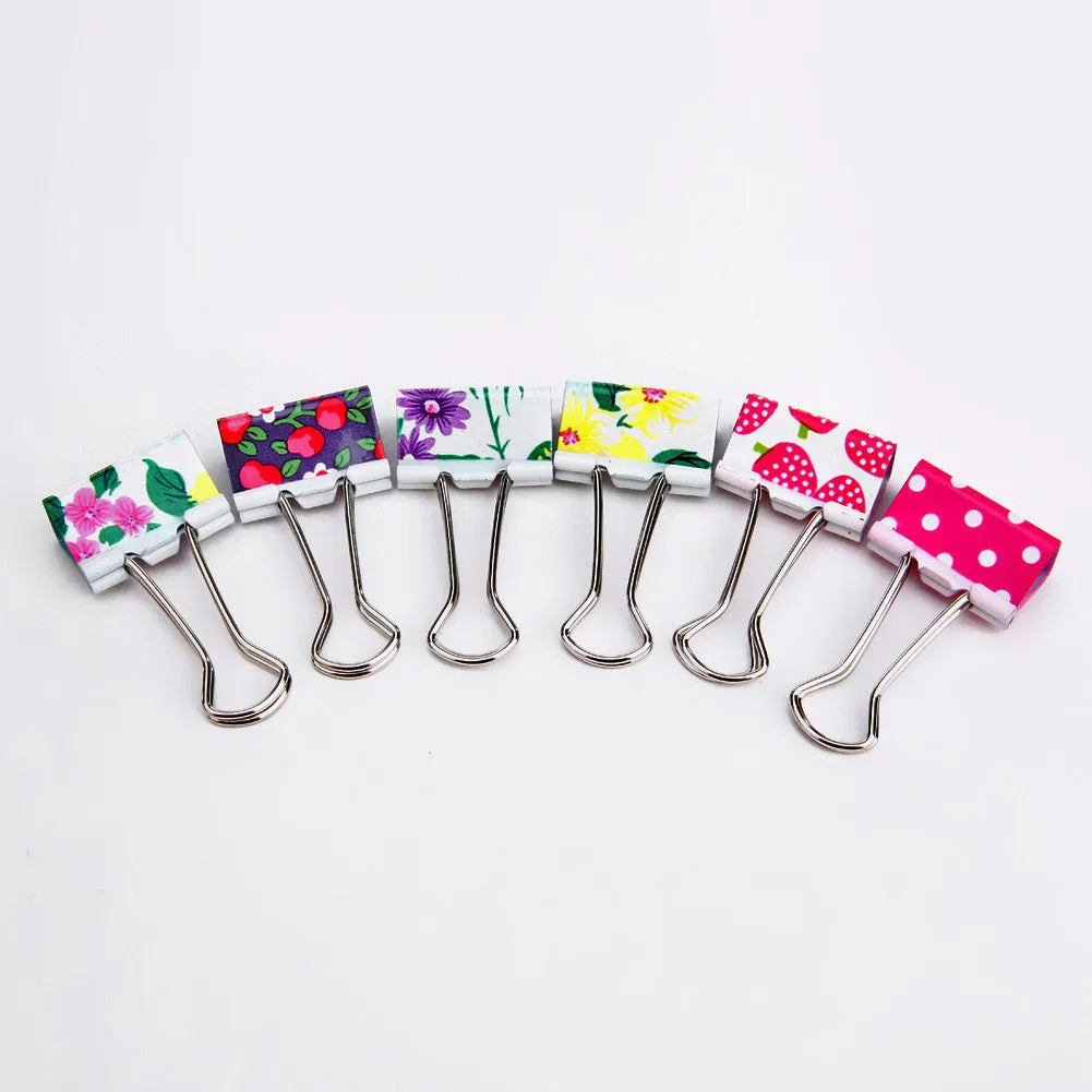 24pcs Colorful Metal Binder Clips Note Letter Paper File Document Folder