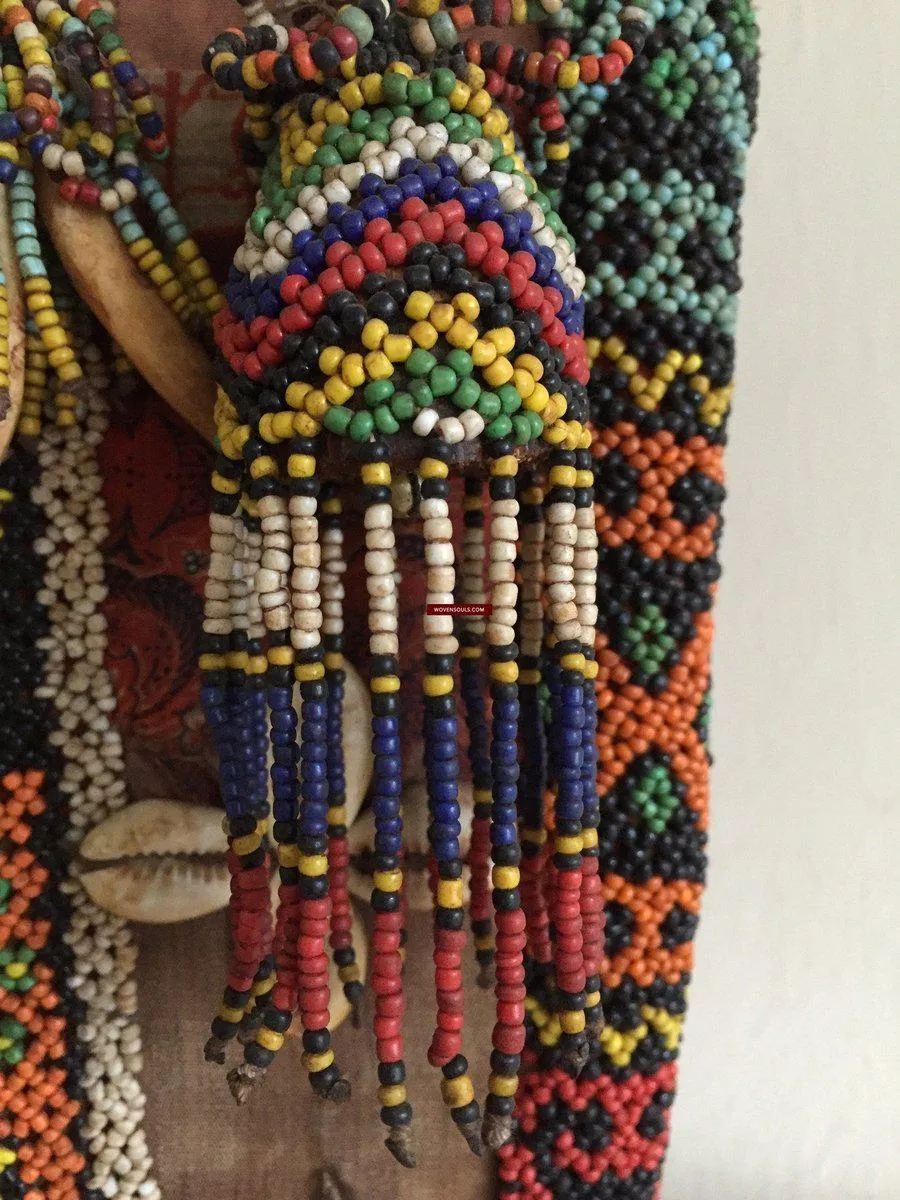 877 Antique KalimantanDayak Beaded Basket Baby Carrier