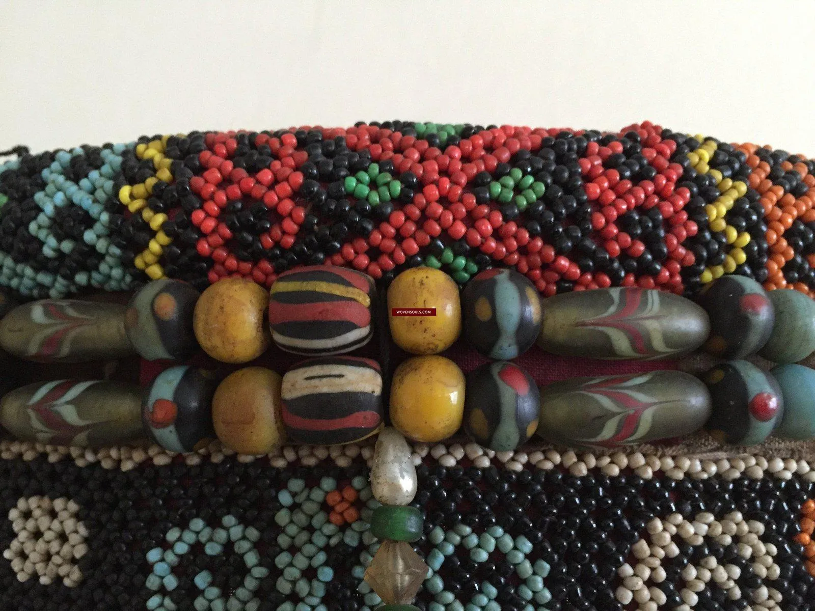 877 Antique KalimantanDayak Beaded Basket Baby Carrier