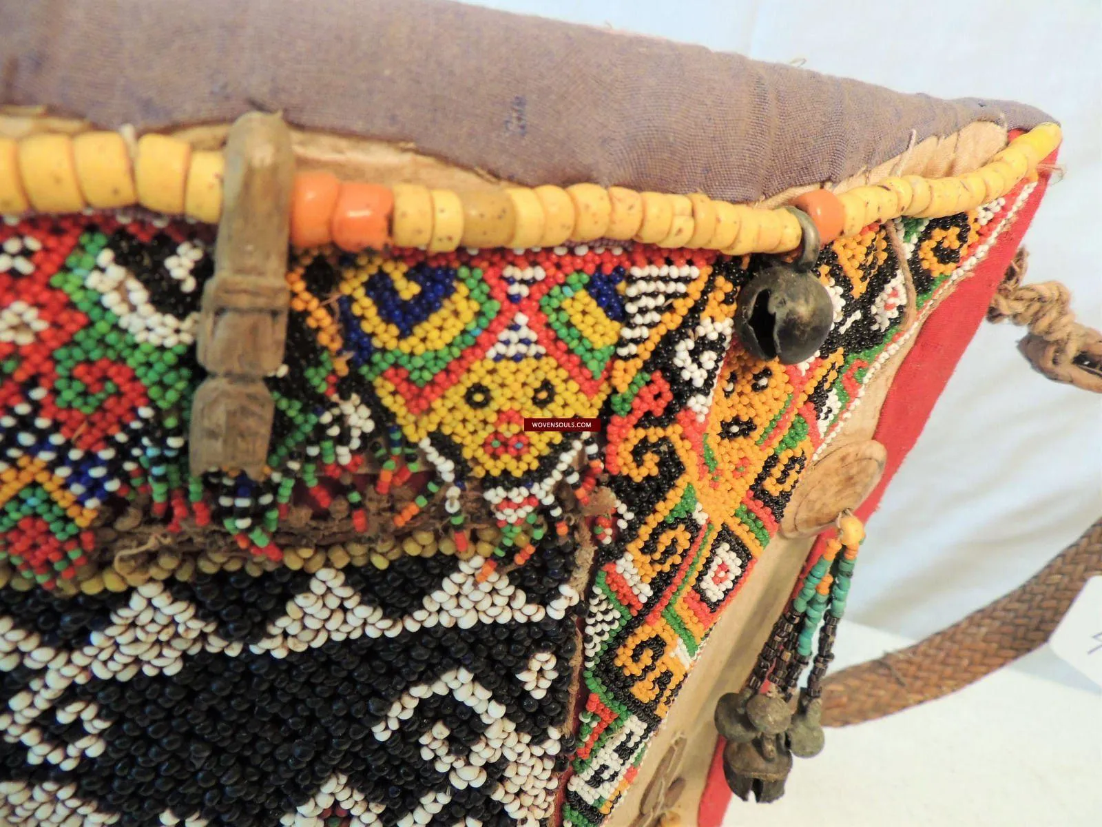 986 Old Beaded Dayak Baby Carrier from Borneo