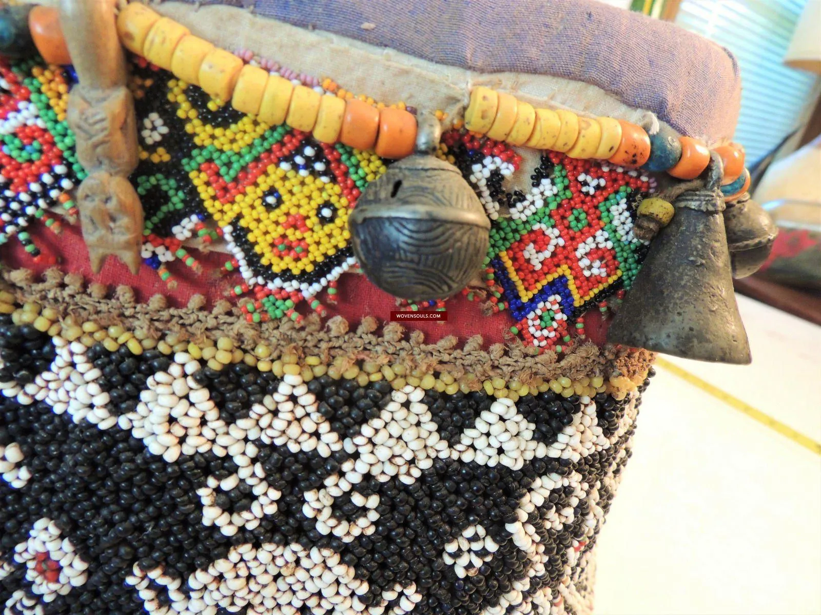 986 Old Beaded Dayak Baby Carrier from Borneo