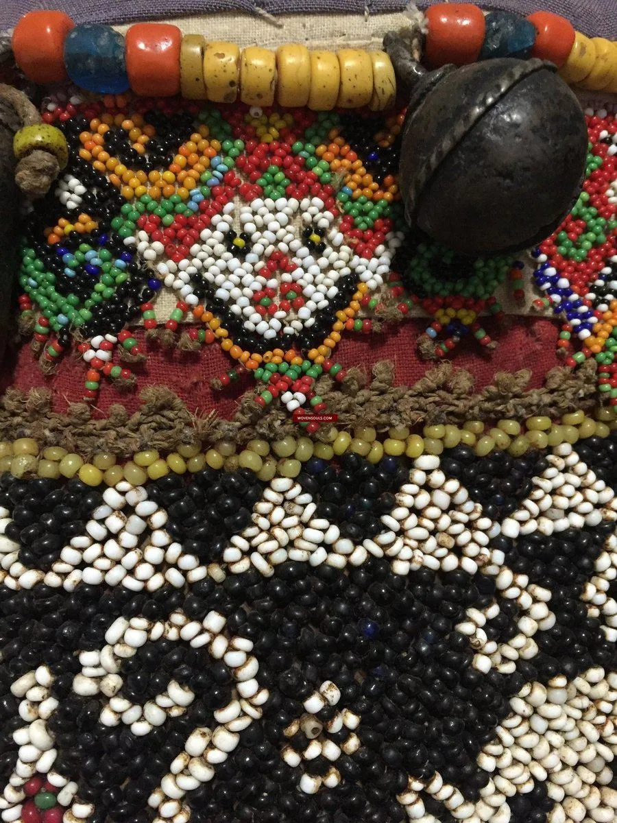986 Old Beaded Dayak Baby Carrier from Borneo