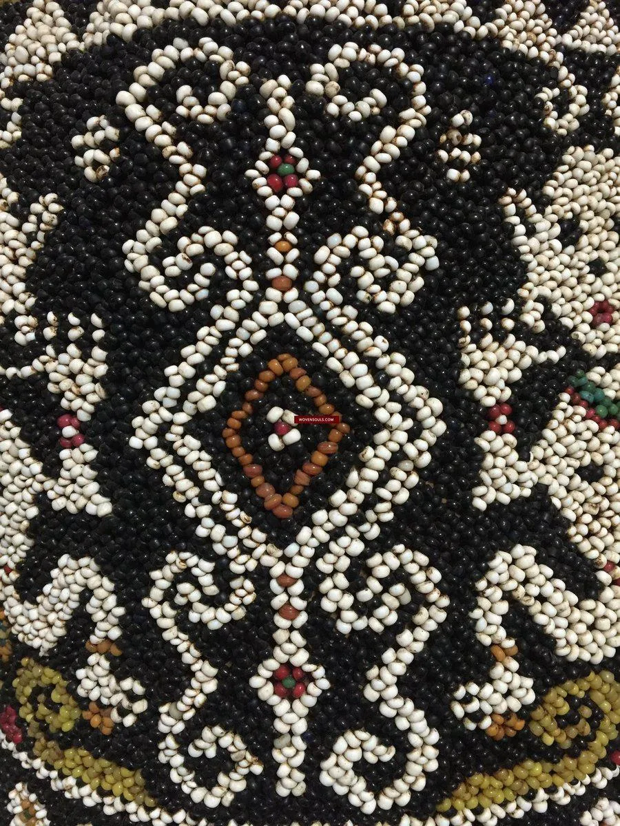 986 Old Beaded Dayak Baby Carrier from Borneo