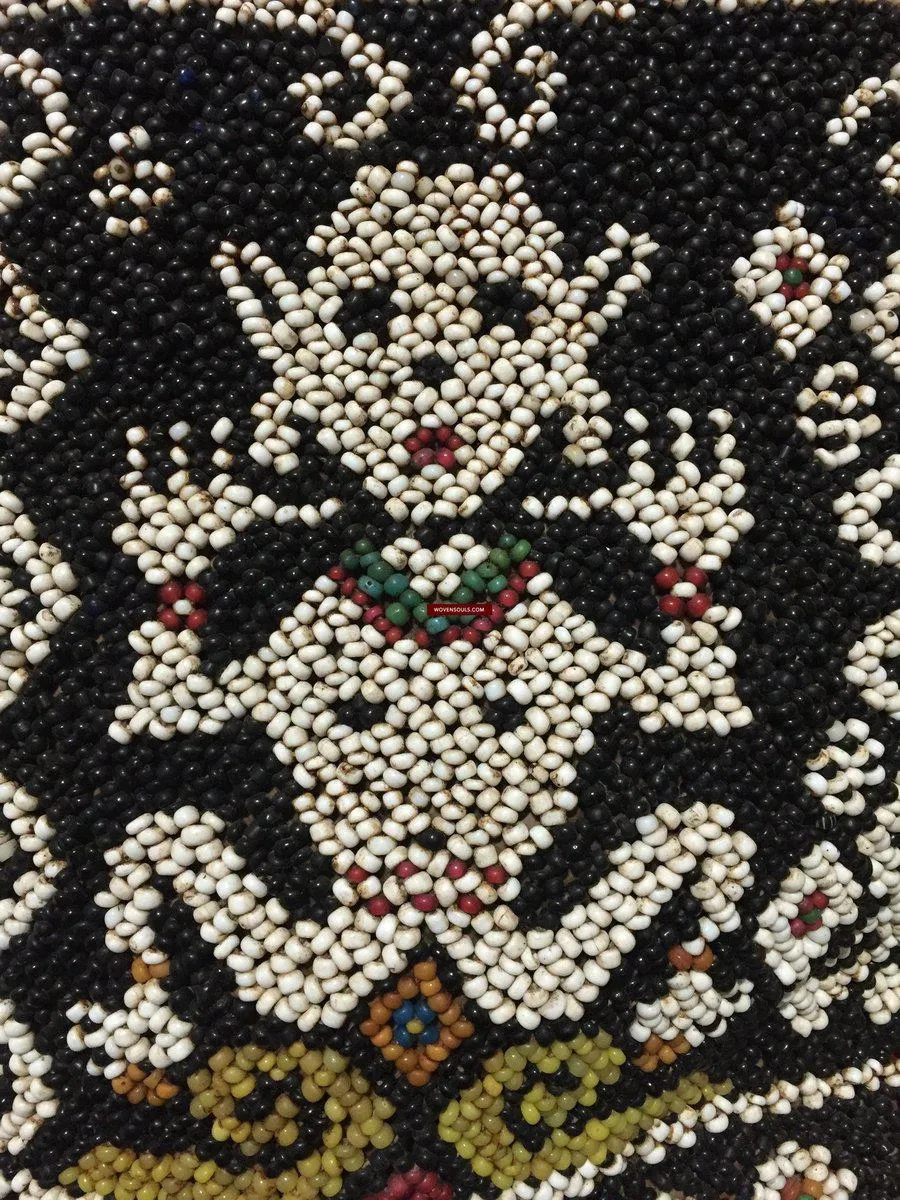 986 Old Beaded Dayak Baby Carrier from Borneo
