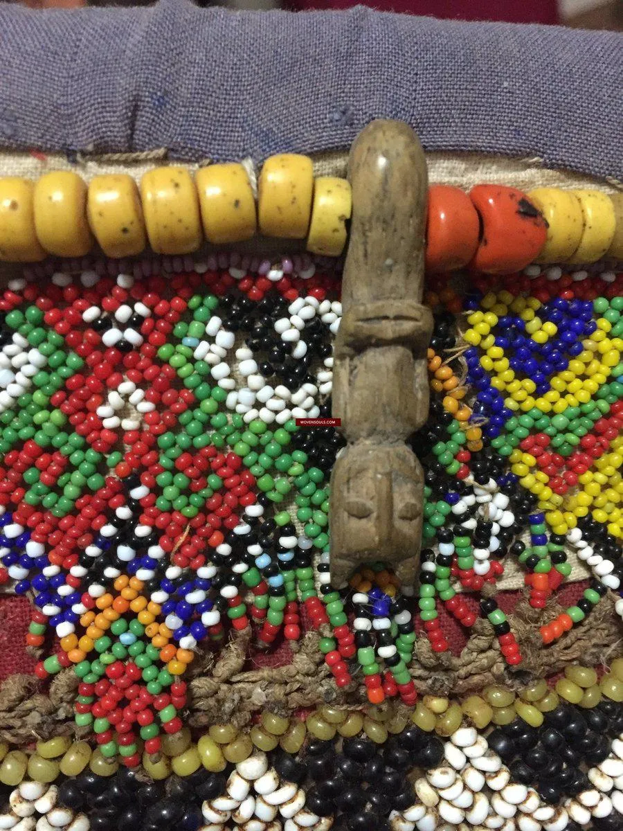 986 Old Beaded Dayak Baby Carrier from Borneo