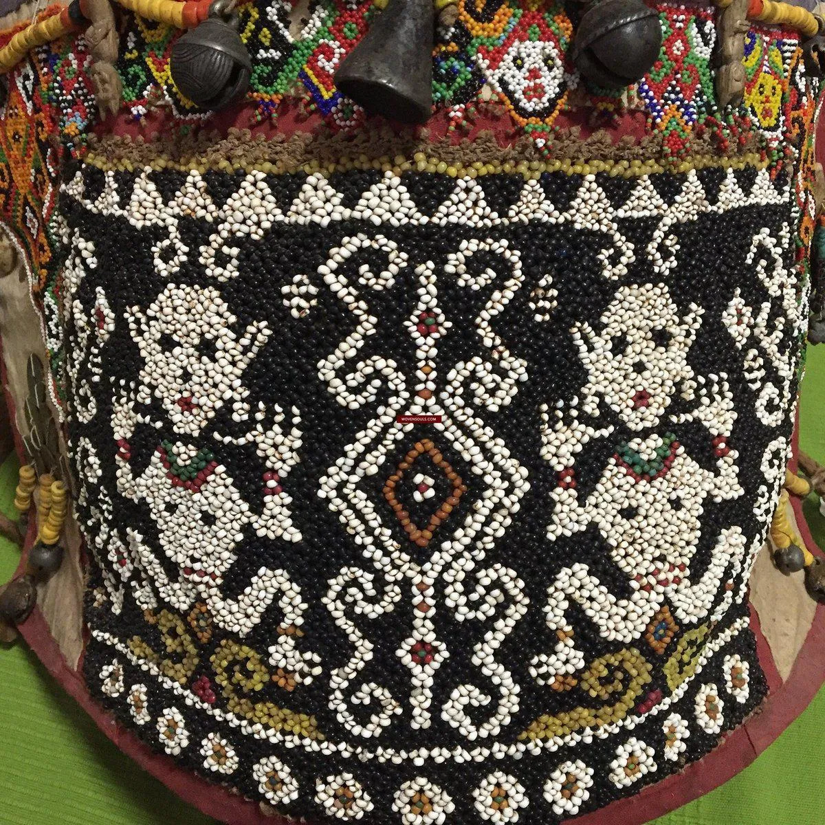 986 Old Beaded Dayak Baby Carrier from Borneo