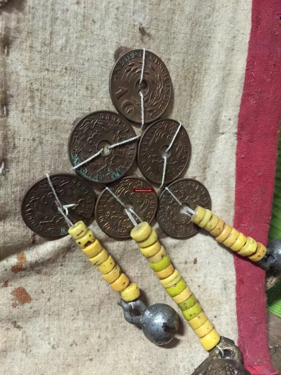 986 Old Beaded Dayak Baby Carrier from Borneo