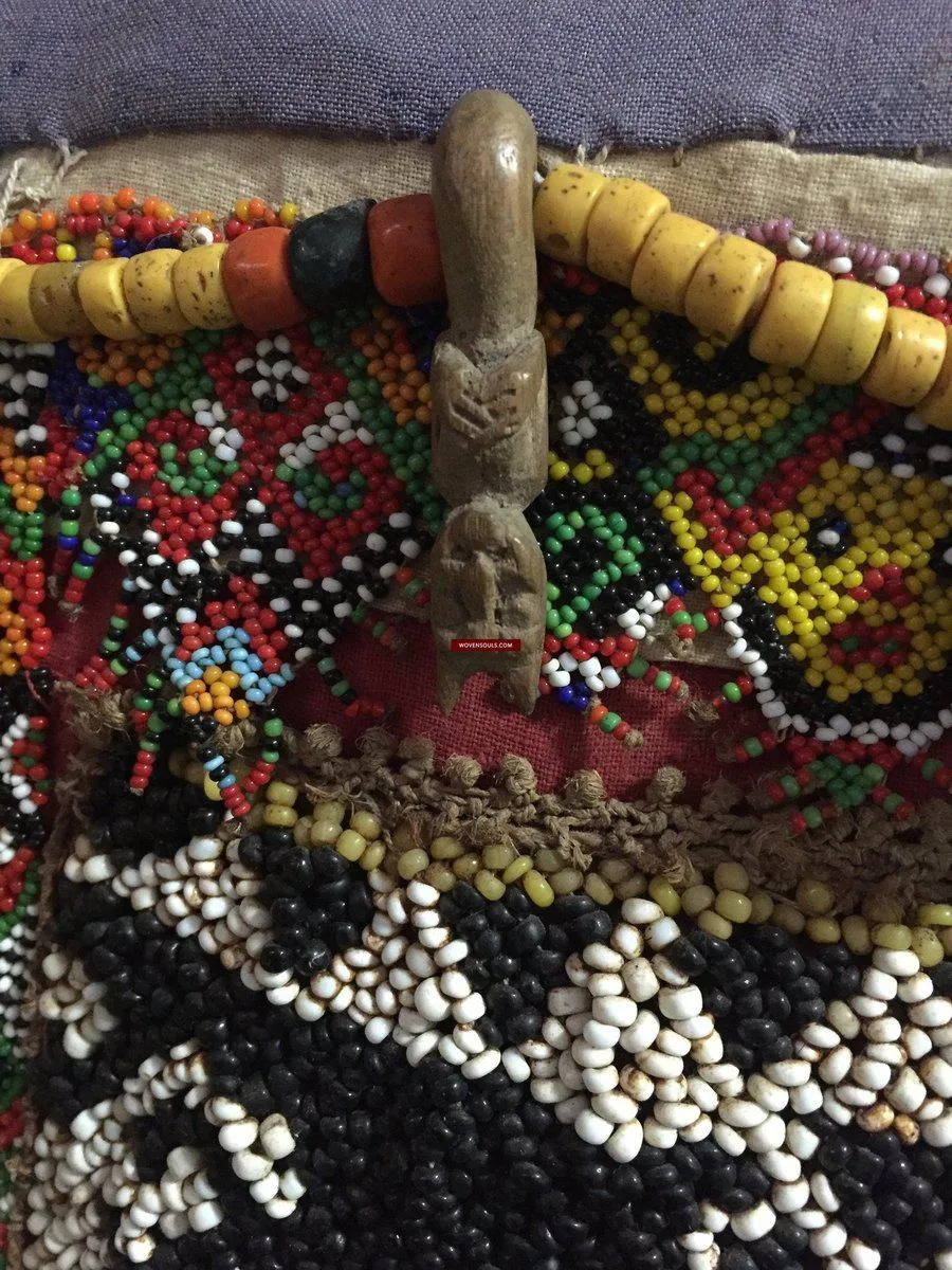 986 Old Beaded Dayak Baby Carrier from Borneo