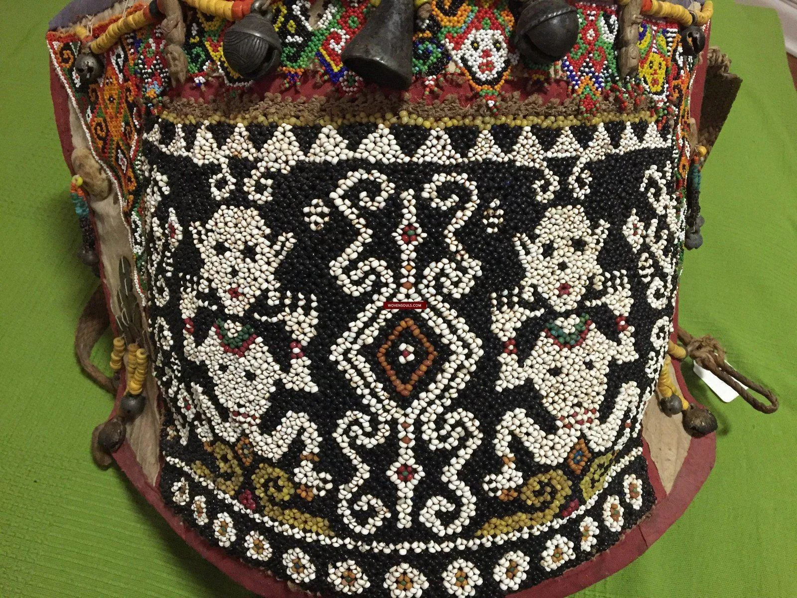 986 Old Beaded Dayak Baby Carrier from Borneo