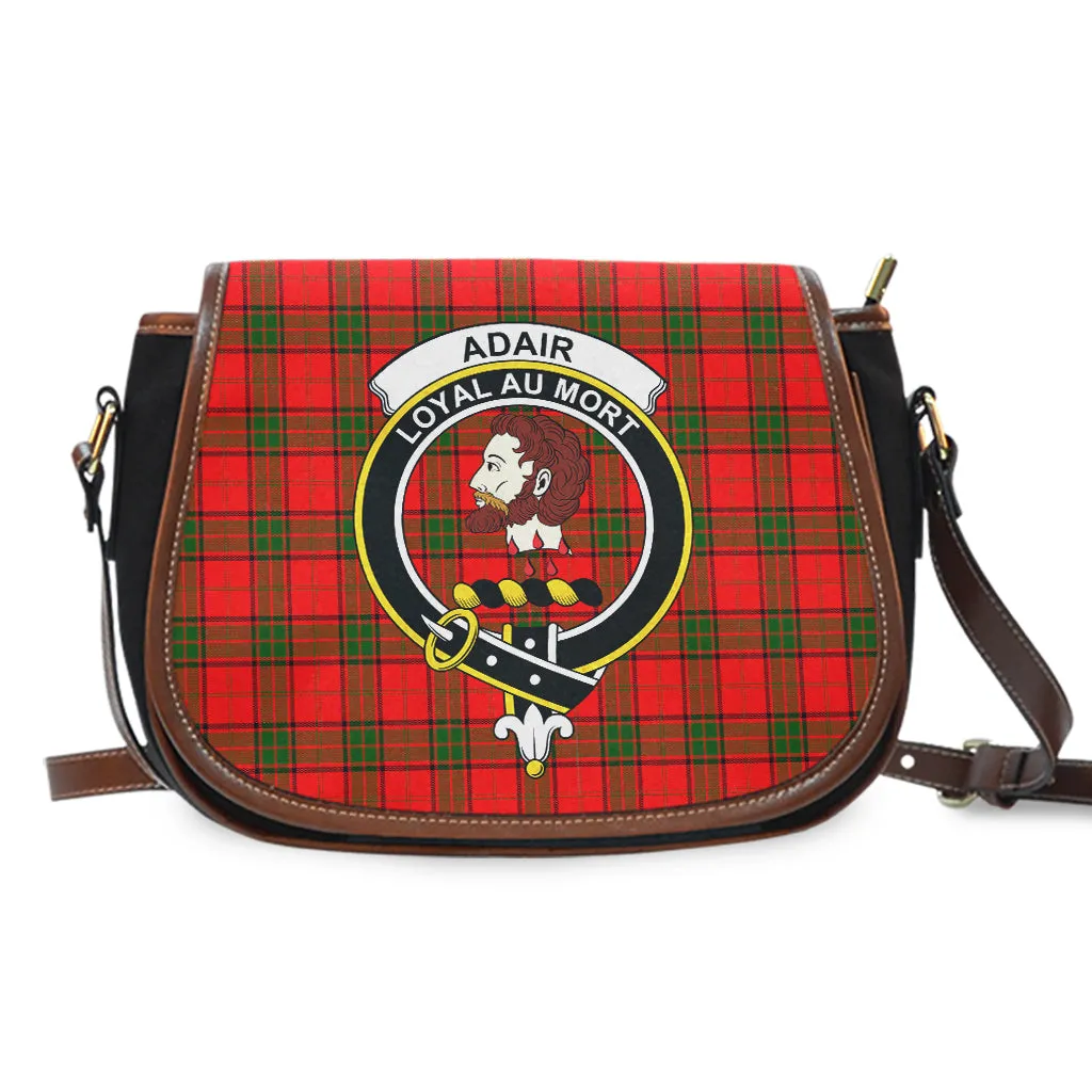 Adair Tartan Saddle Bag with Family Crest
