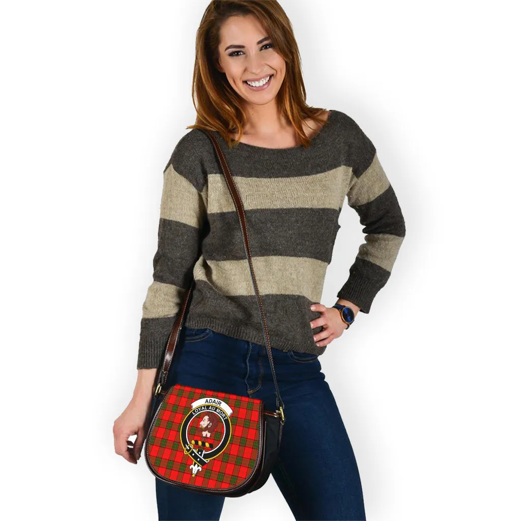 Adair Tartan Saddle Bag with Family Crest