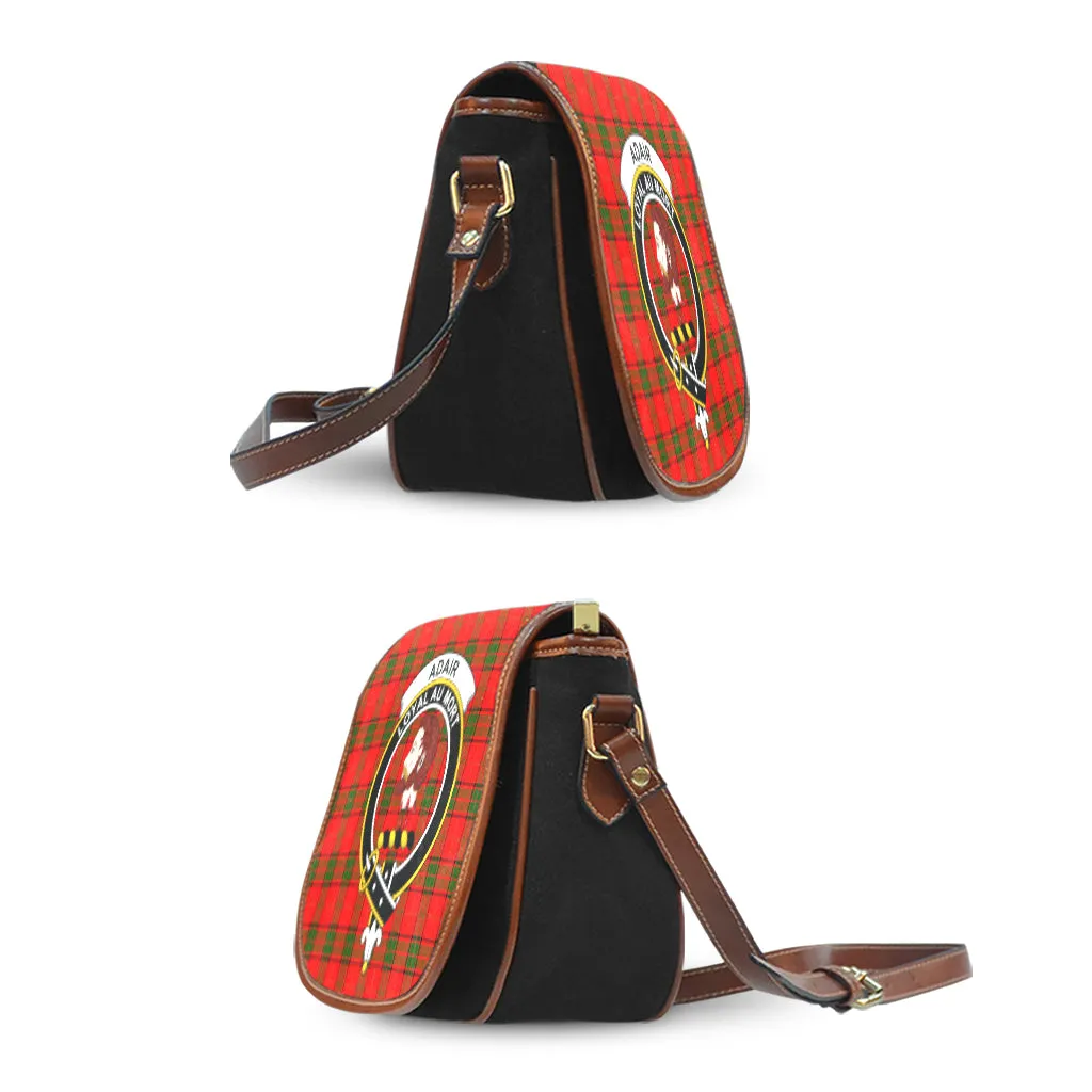 Adair Tartan Saddle Bag with Family Crest