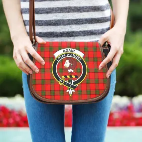 Adair Tartan Saddle Bag with Family Crest