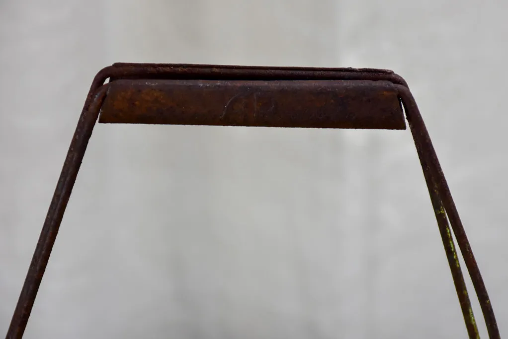 Antique French bottle carrier - iron