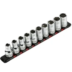ARES 70342 - 1/2" Drive Red 9.84" Socket Rail