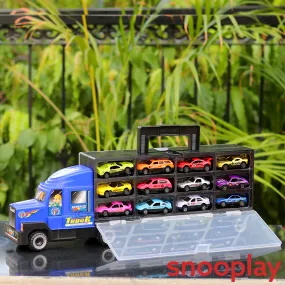 Auto Carrier Transport Truck with 12 Diecast Cars | Minor Defect Sale | COD Not Available