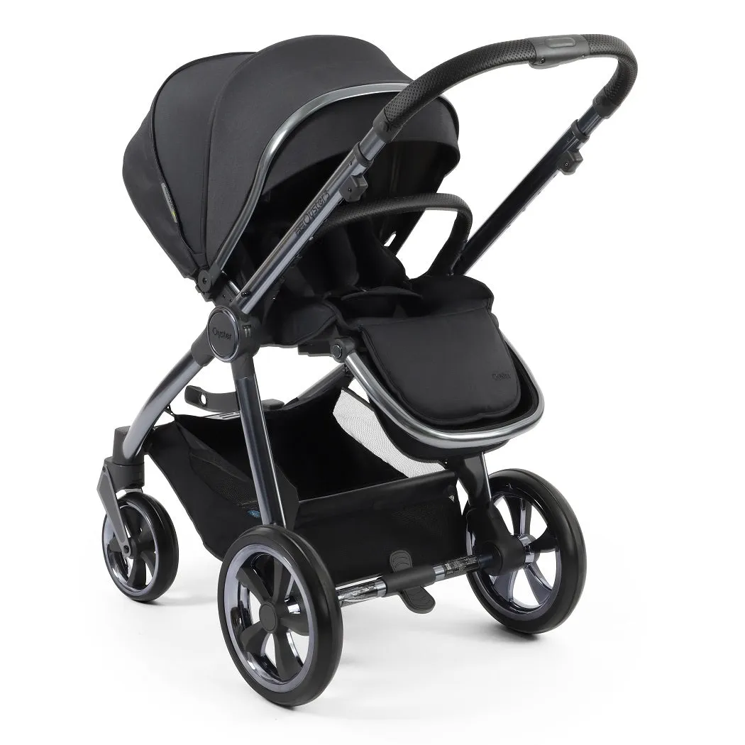 BabyStyle Oyster 3 Black LUXURY Bundle - 7 Piece (Carbonite) with Cybex Cloud T