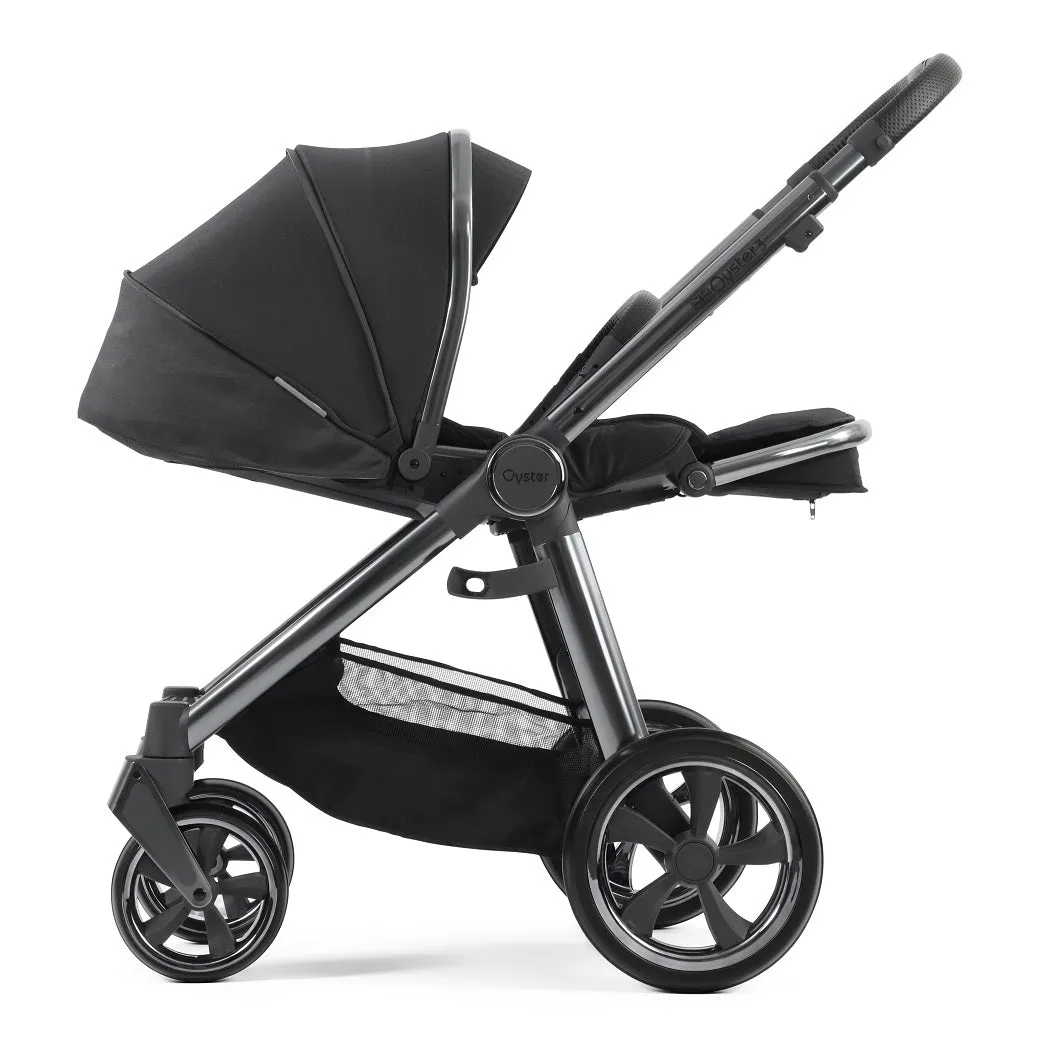 BabyStyle Oyster 3 Black LUXURY Bundle - 7 Piece (Carbonite) with Cybex Cloud T