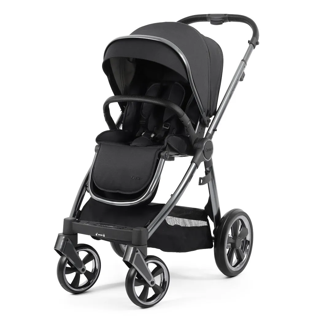 BabyStyle Oyster 3 Black LUXURY Bundle - 7 Piece (Carbonite) with Cybex Cloud T