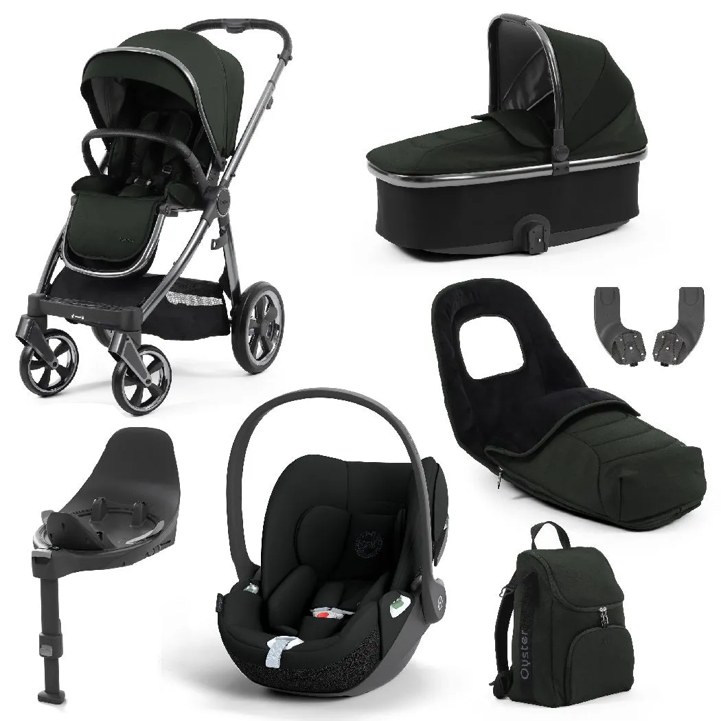 BabyStyle Oyster 3 LUXURY Bundle - 7 Piece (Black Olive) with Cybex Cloud T