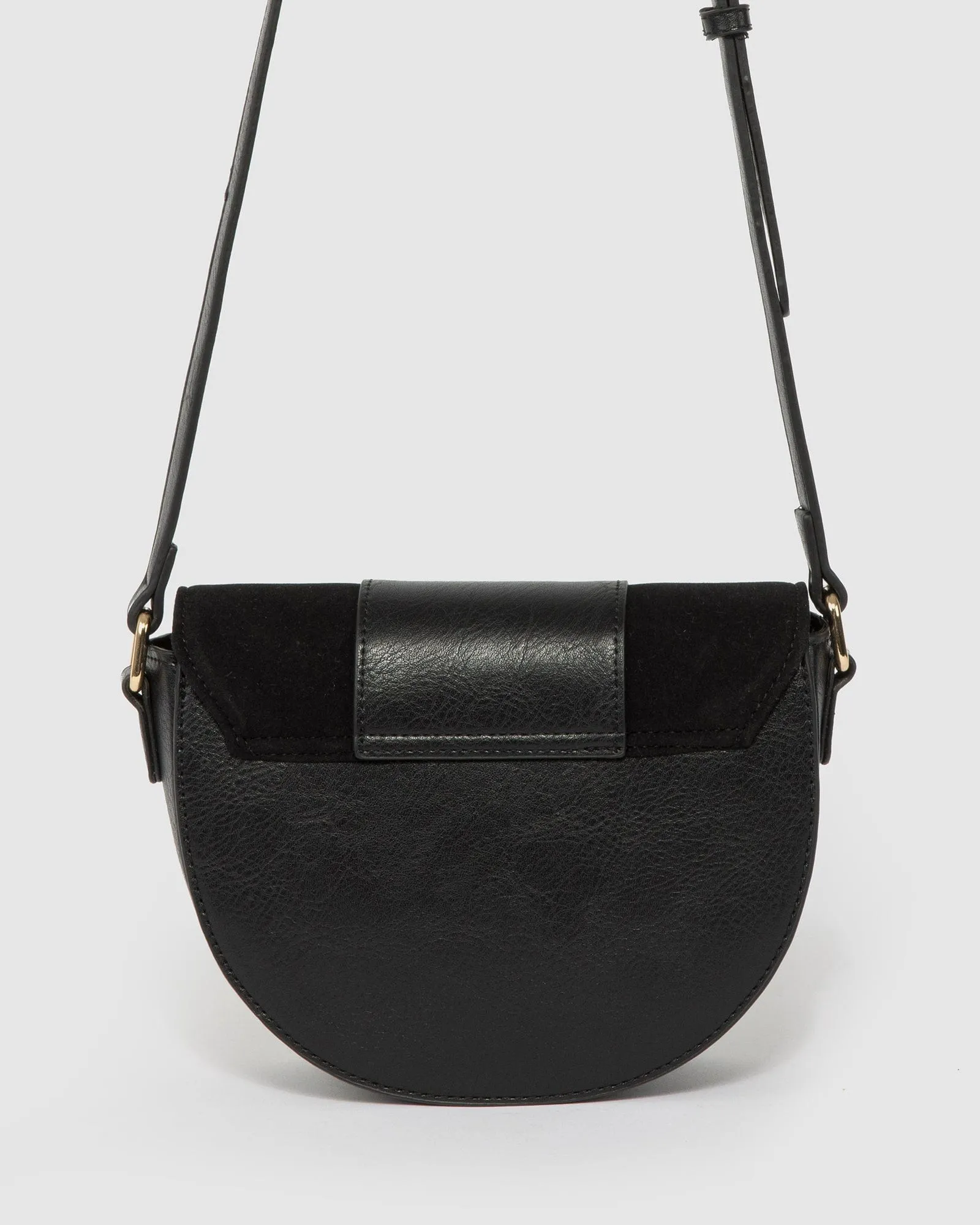 Black Alvita Buckle Saddle Bag