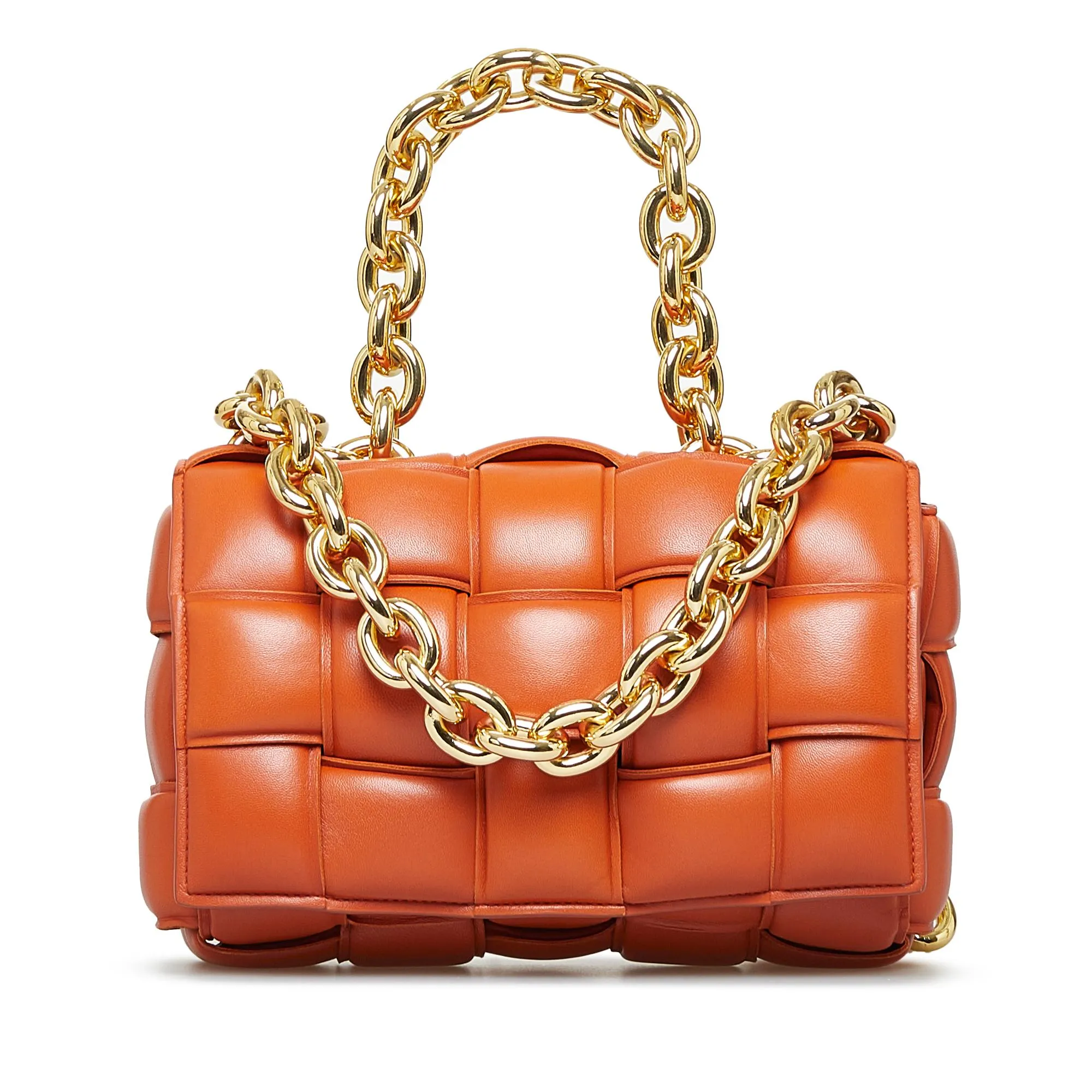 Bottega Veneta Padded Cassette Chain Satchel (SHG-Y9CA1z)
