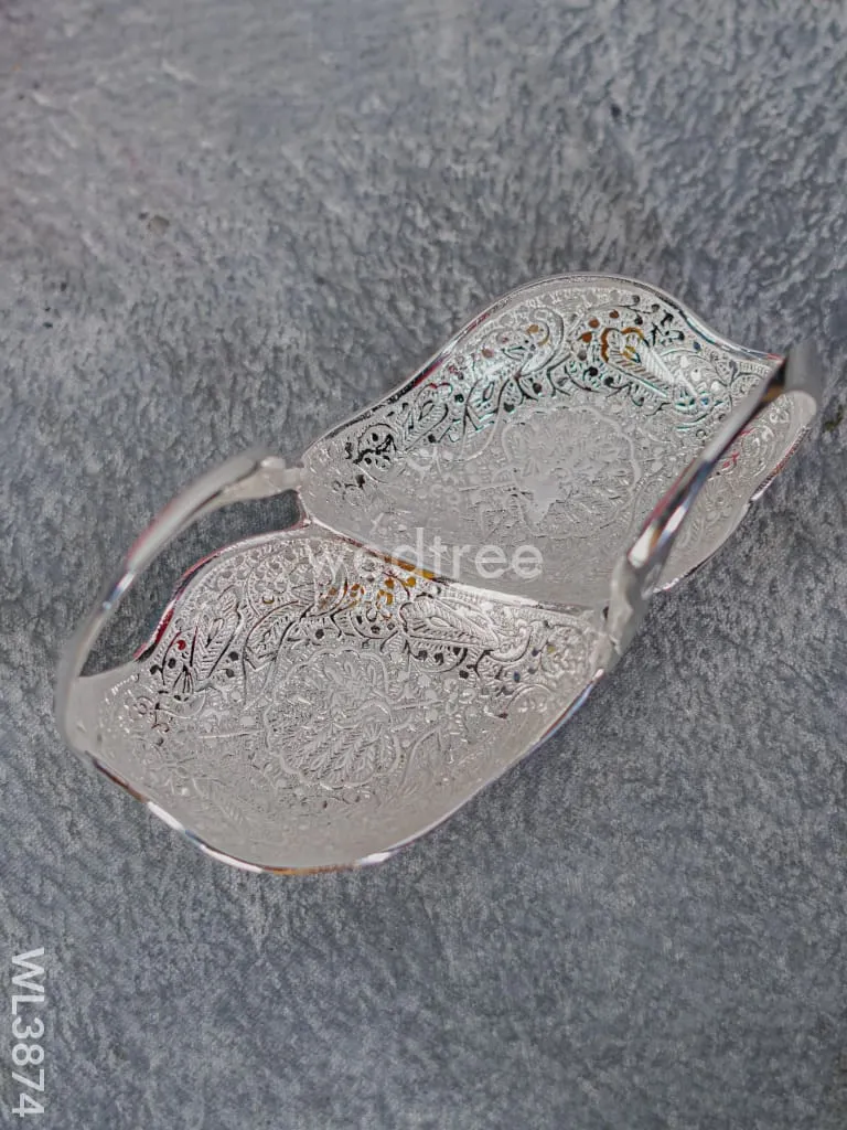 Brass Dry Fruit Organizer in Swan Design - 7.5 inch - WL3874
