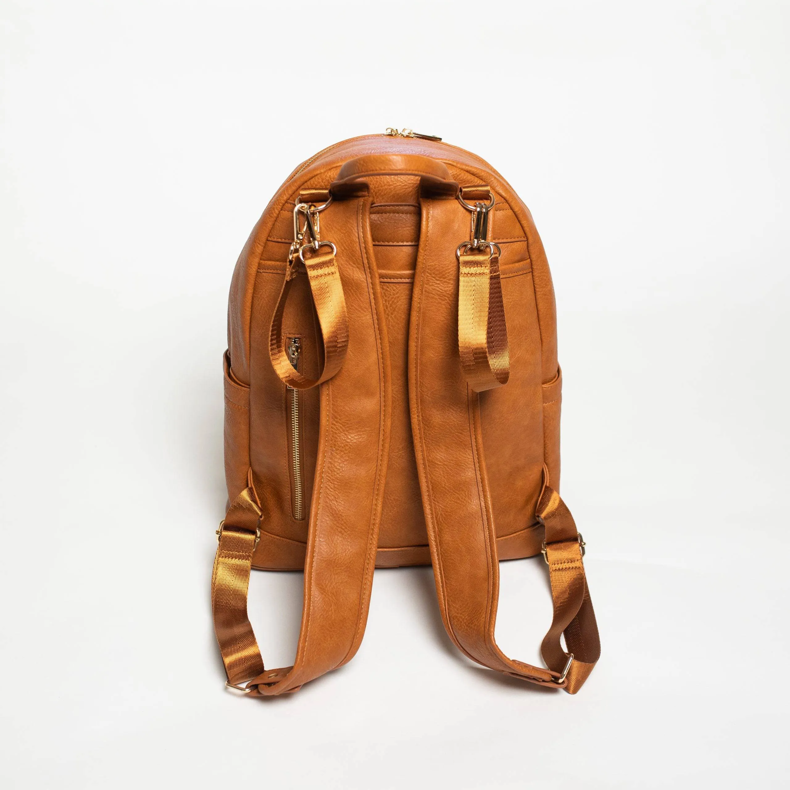 Brown Leather Carrier and Duffle Bag Set