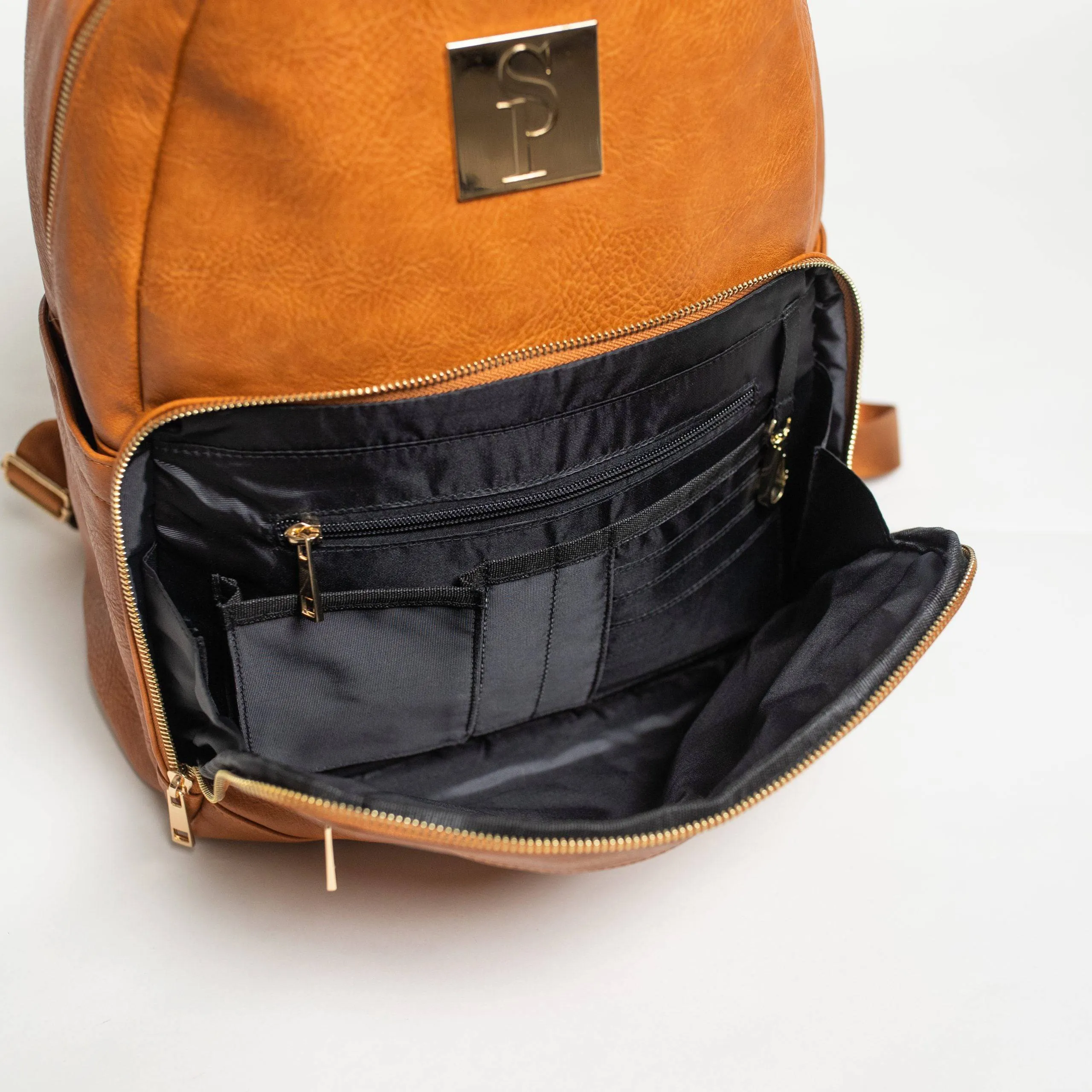 Brown Leather Carrier and Duffle Bag Set