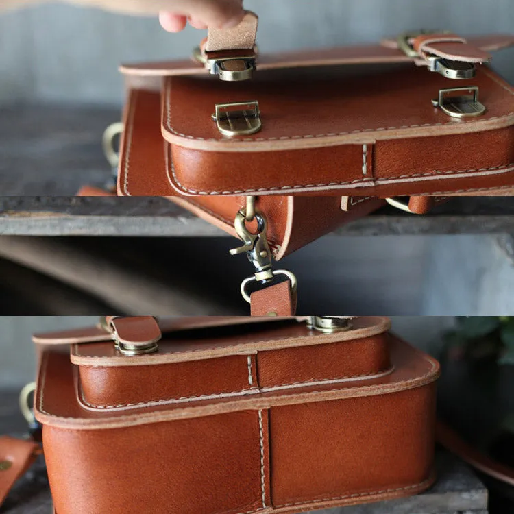 Brown Leather Womens Satchel Bag Handbags Crossbody Bags for Women