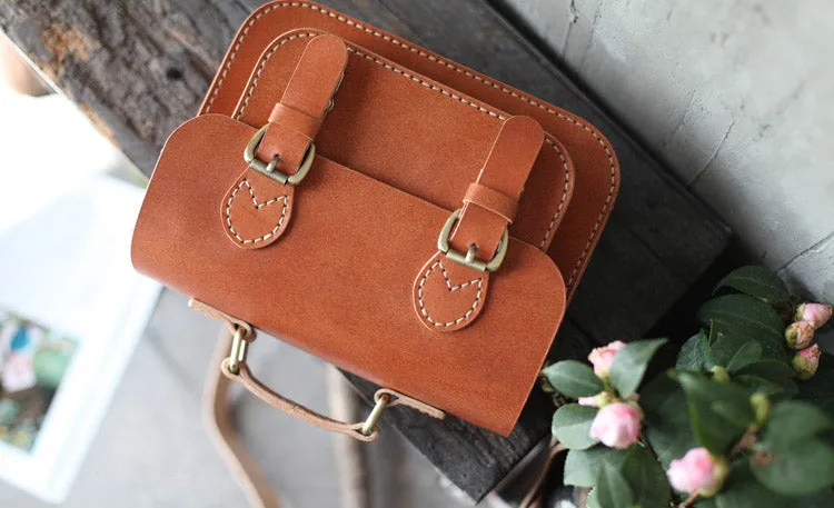 Brown Leather Womens Satchel Bag Handbags Crossbody Bags for Women