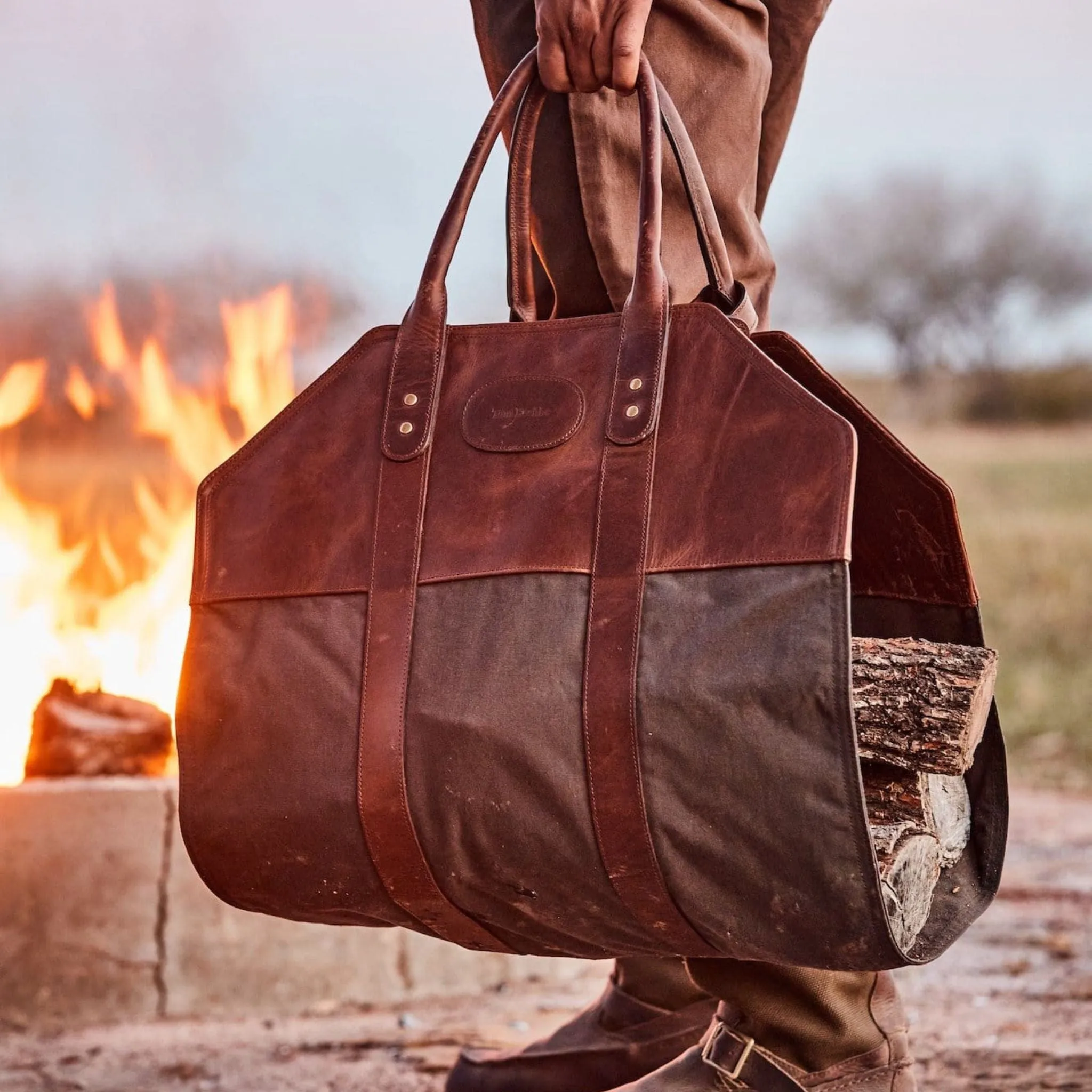 Canvas Log Carrier
