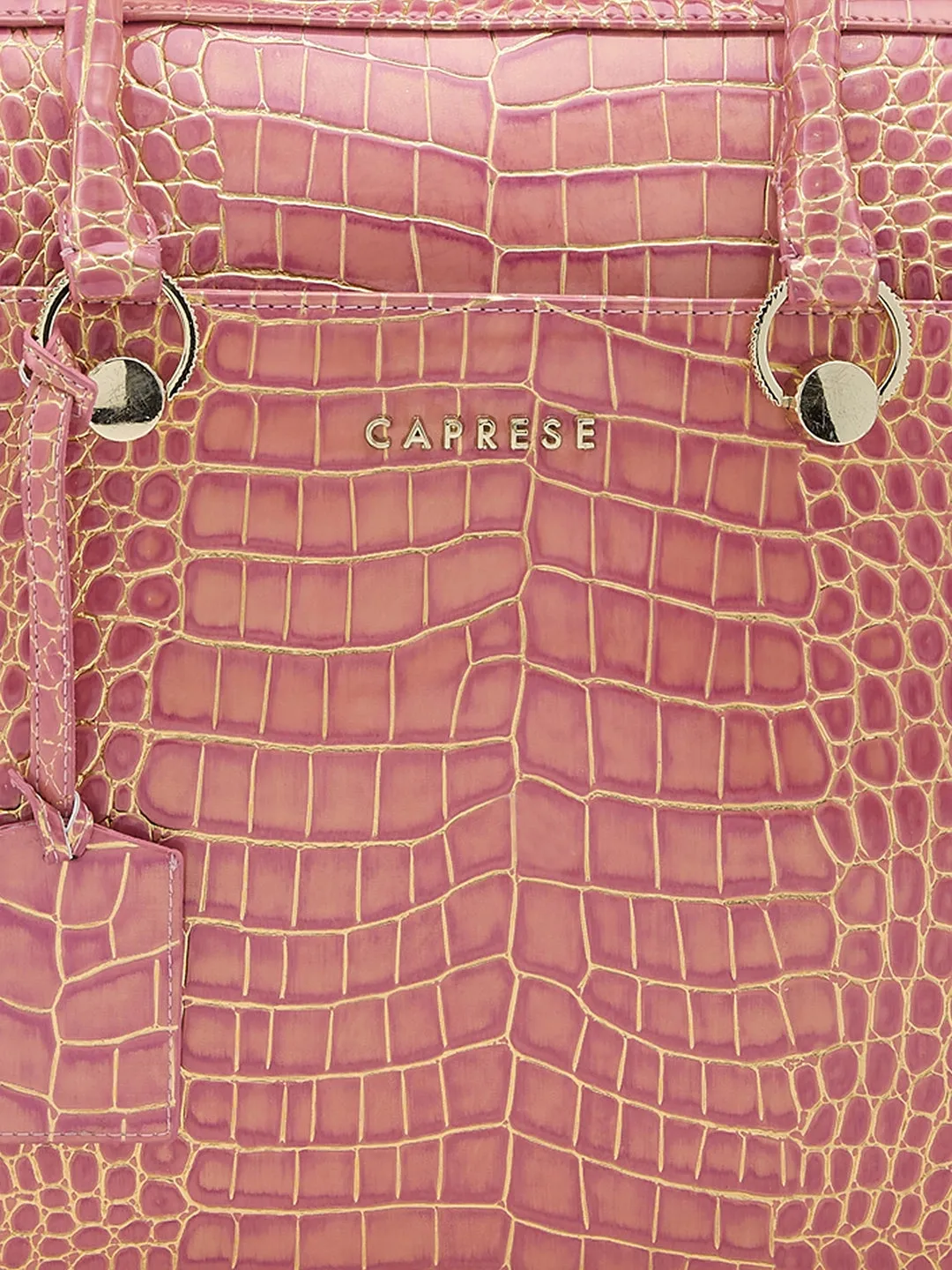 Caprese Miranda Laptop Bag Large Croco Women'S Office Bag Pink