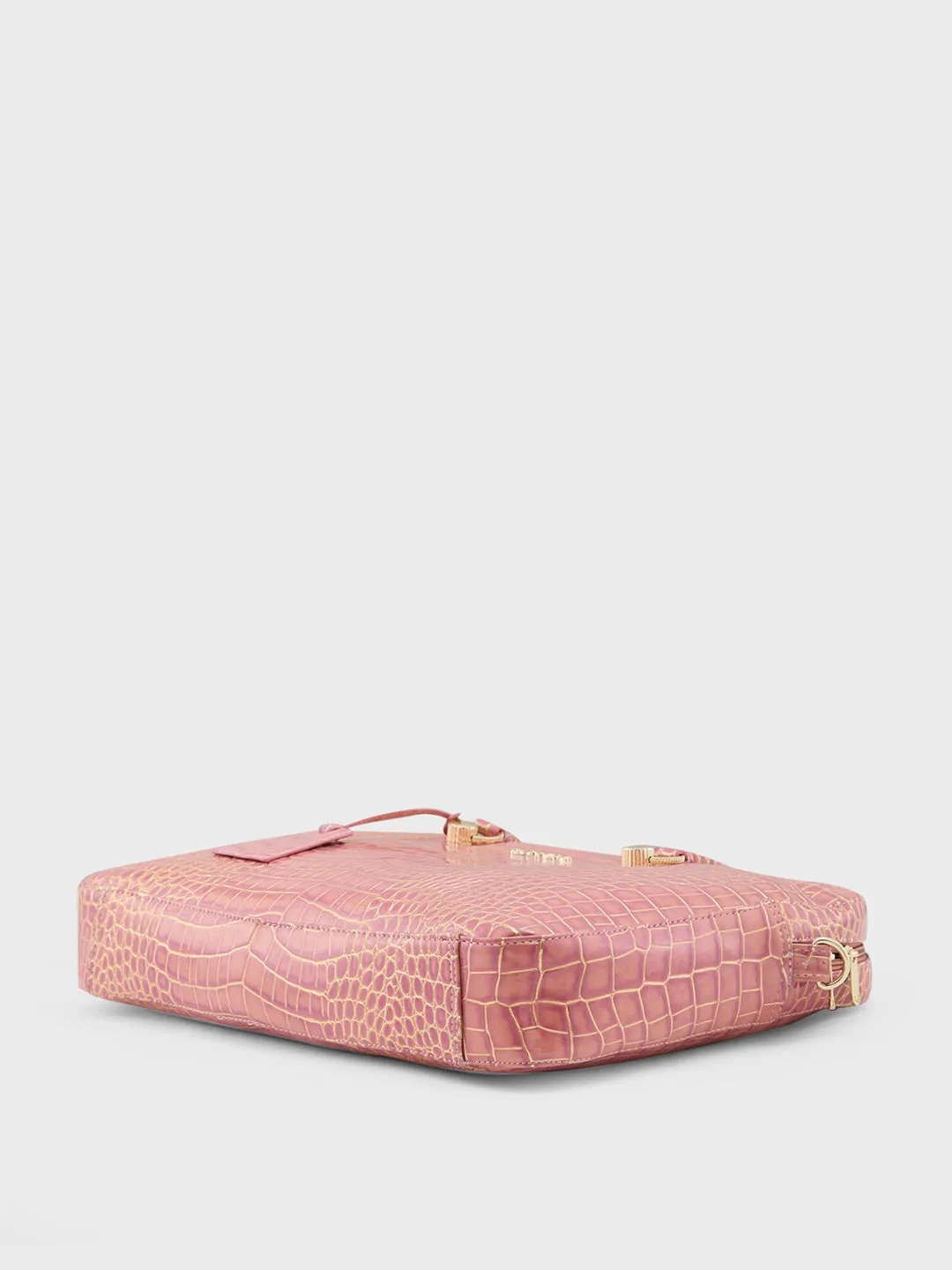 Caprese Miranda Laptop Bag Large Croco Women'S Office Bag Pink