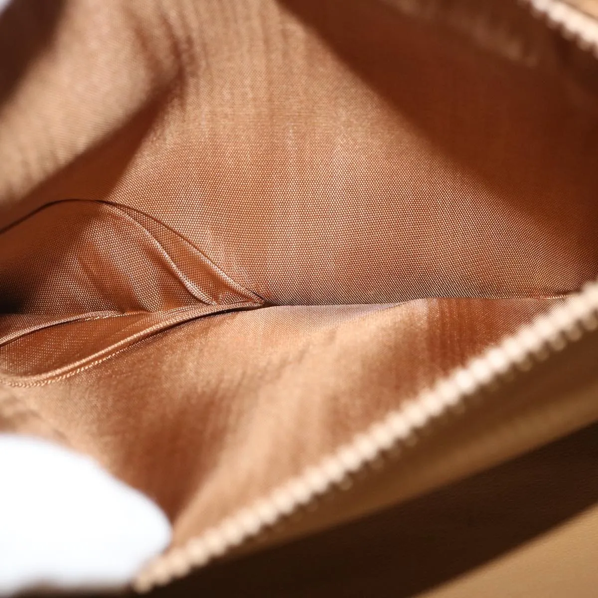 CELINE Macadam Canvas Clutch Bag PVC Brown Auth bs13923