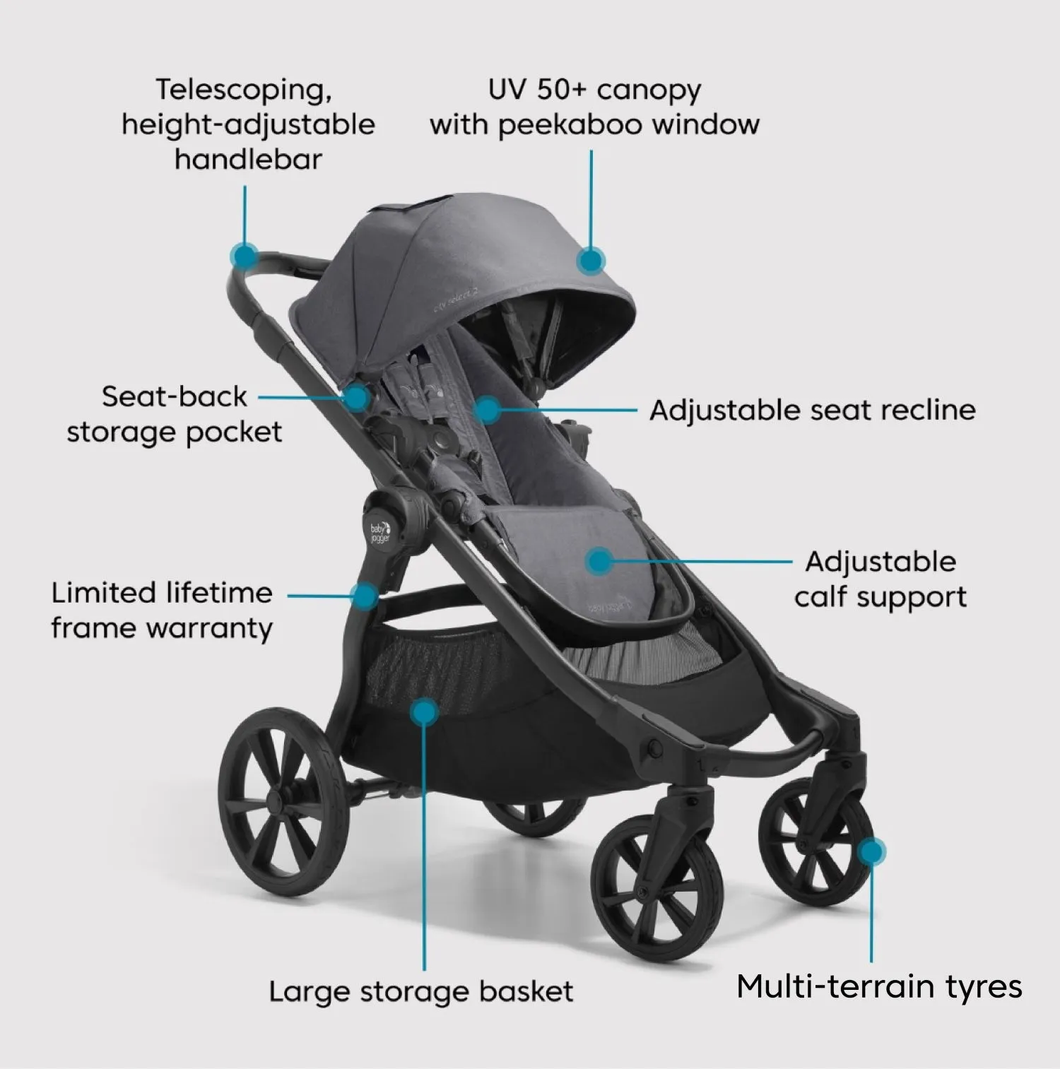 City Select® 2 Double Stroller & Bundle - Radiant Slate