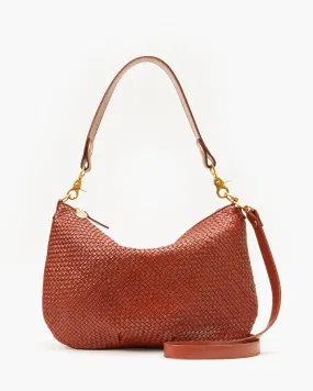 Clare V - Moyen Messenger in Toffee Diagonal Woven