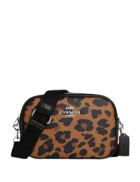 Coach Jamie Camera Bag In Signature Canvas With Leopard Print