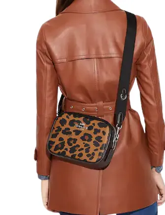 Coach Jamie Camera Bag In Signature Canvas With Leopard Print