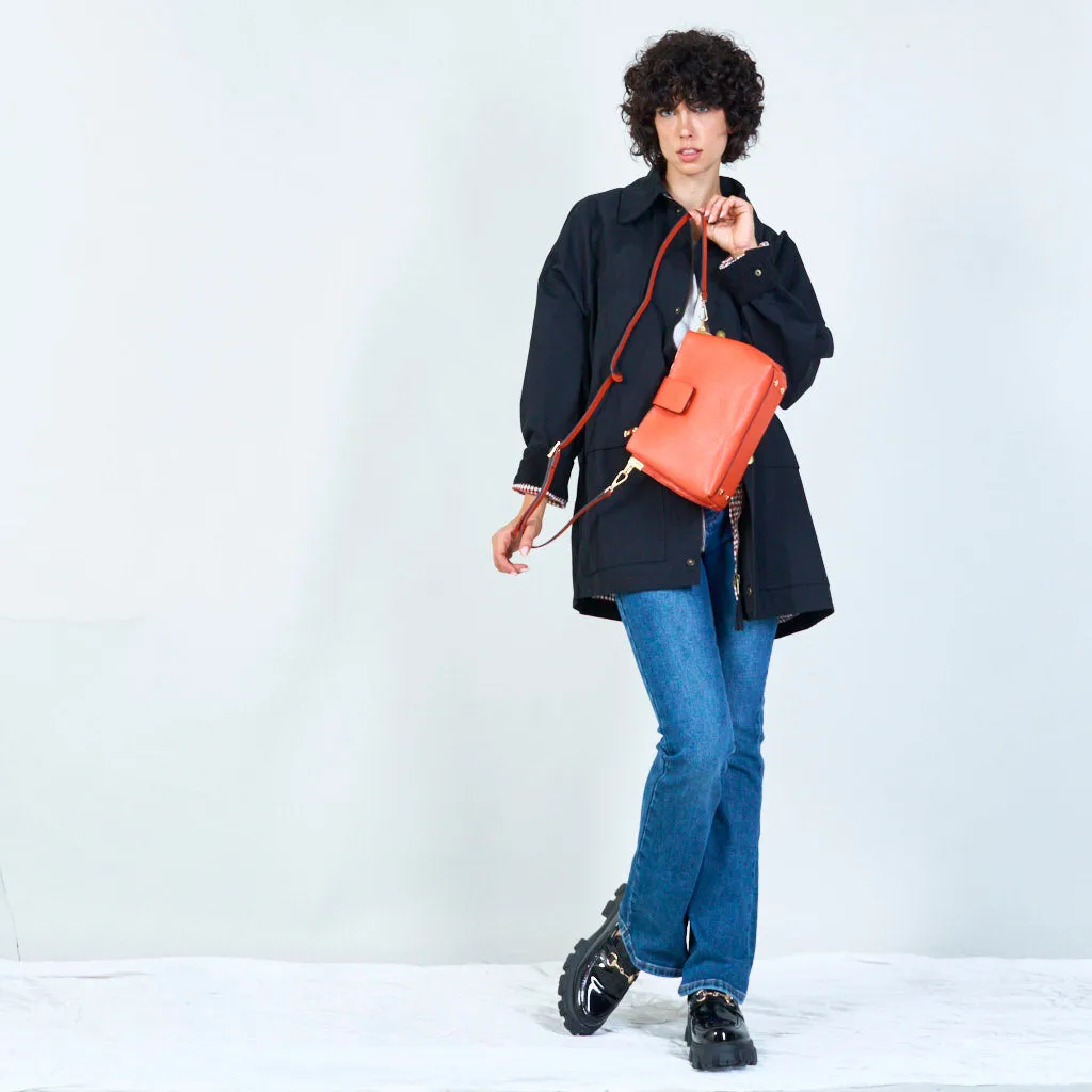 Convertible leather clutch wholesale